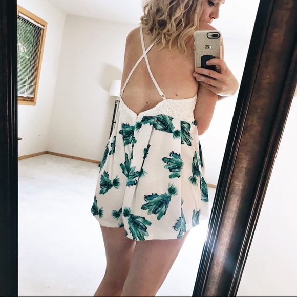 Teal Romper Peacock / tie dye / watercolor design - Picture 6 of 6